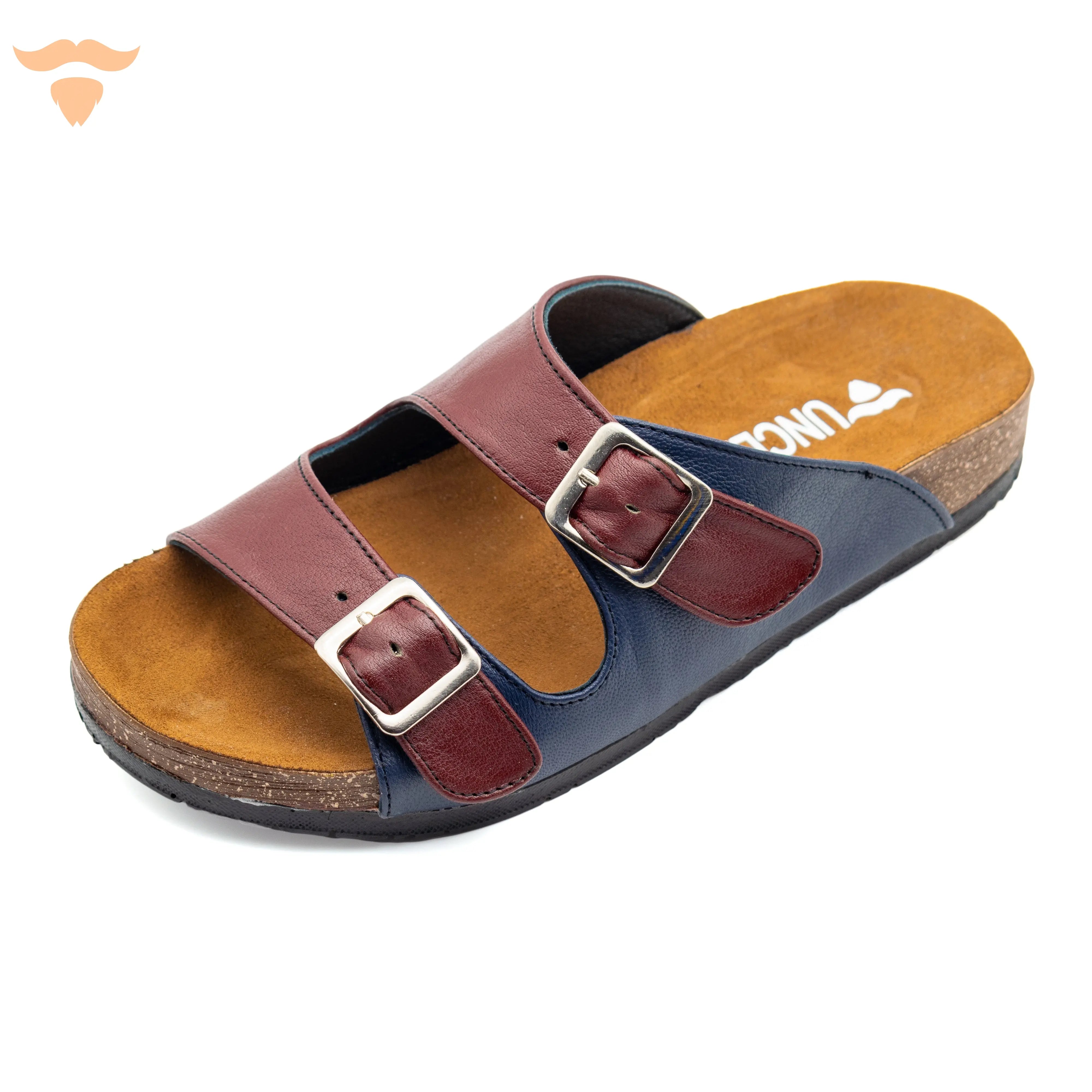 Arizona Slippers - Burgandy x Dark-Blue - UNCLE
