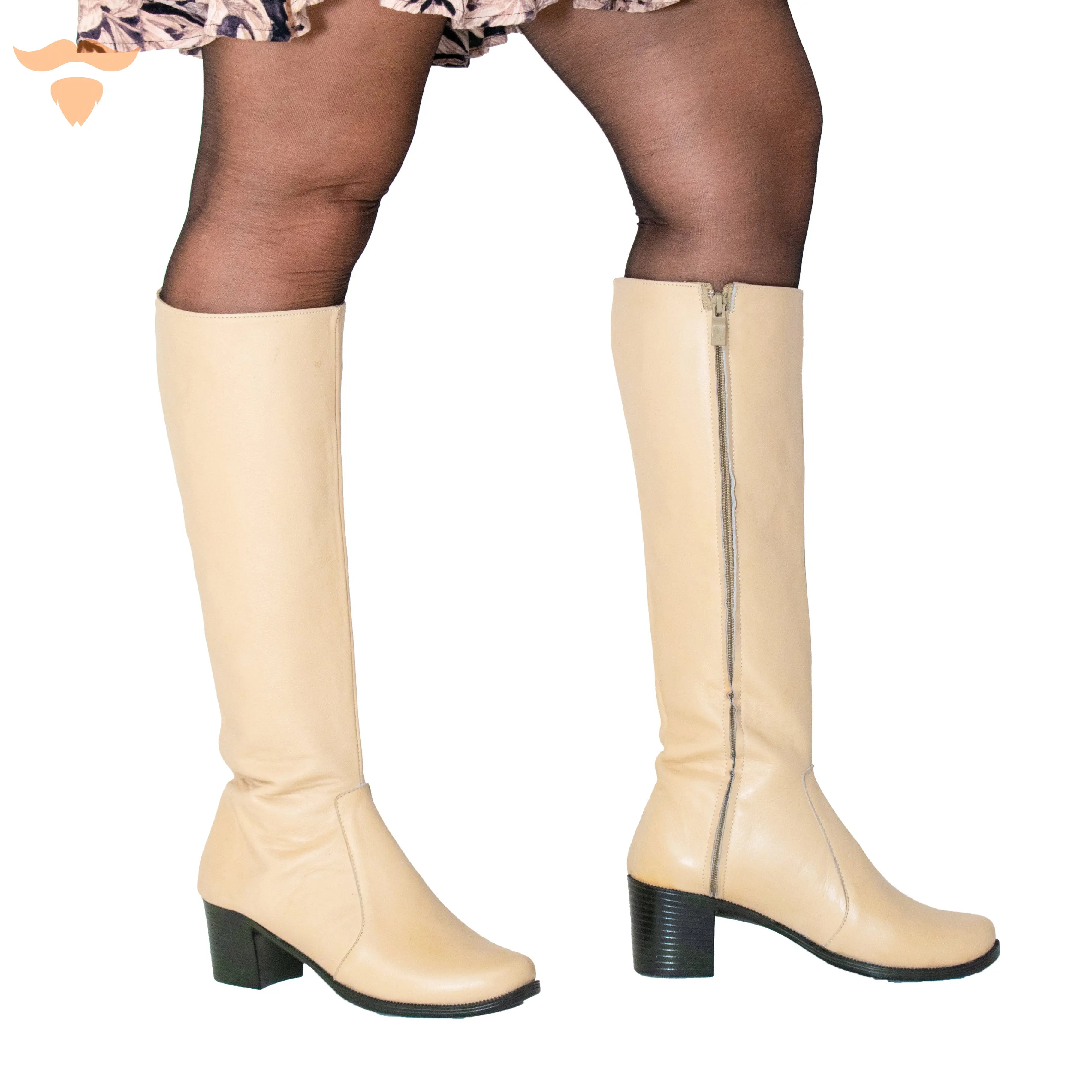 Slim Fit Boots - Beige - UNCLE