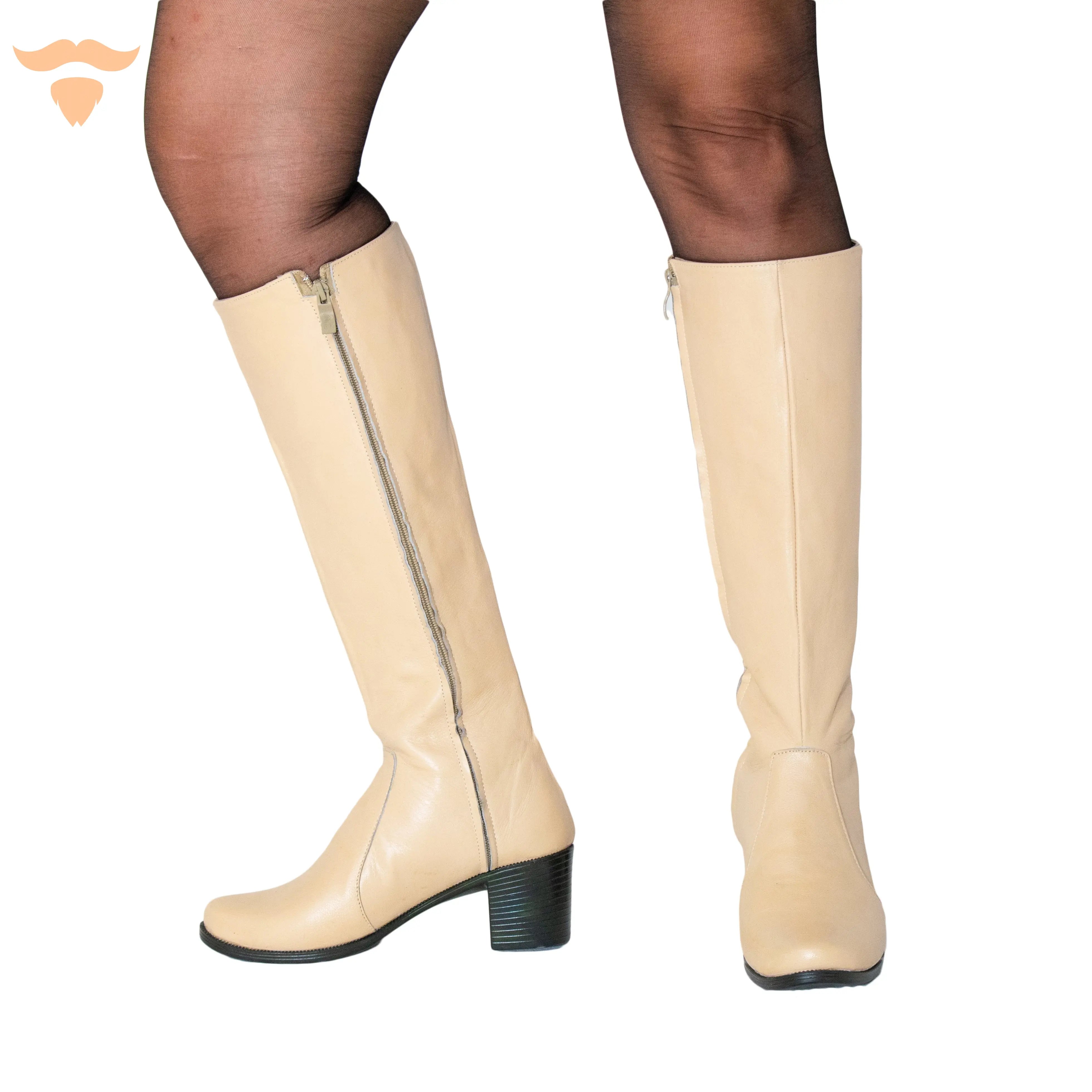 Slim Fit Boots - Beige - UNCLE