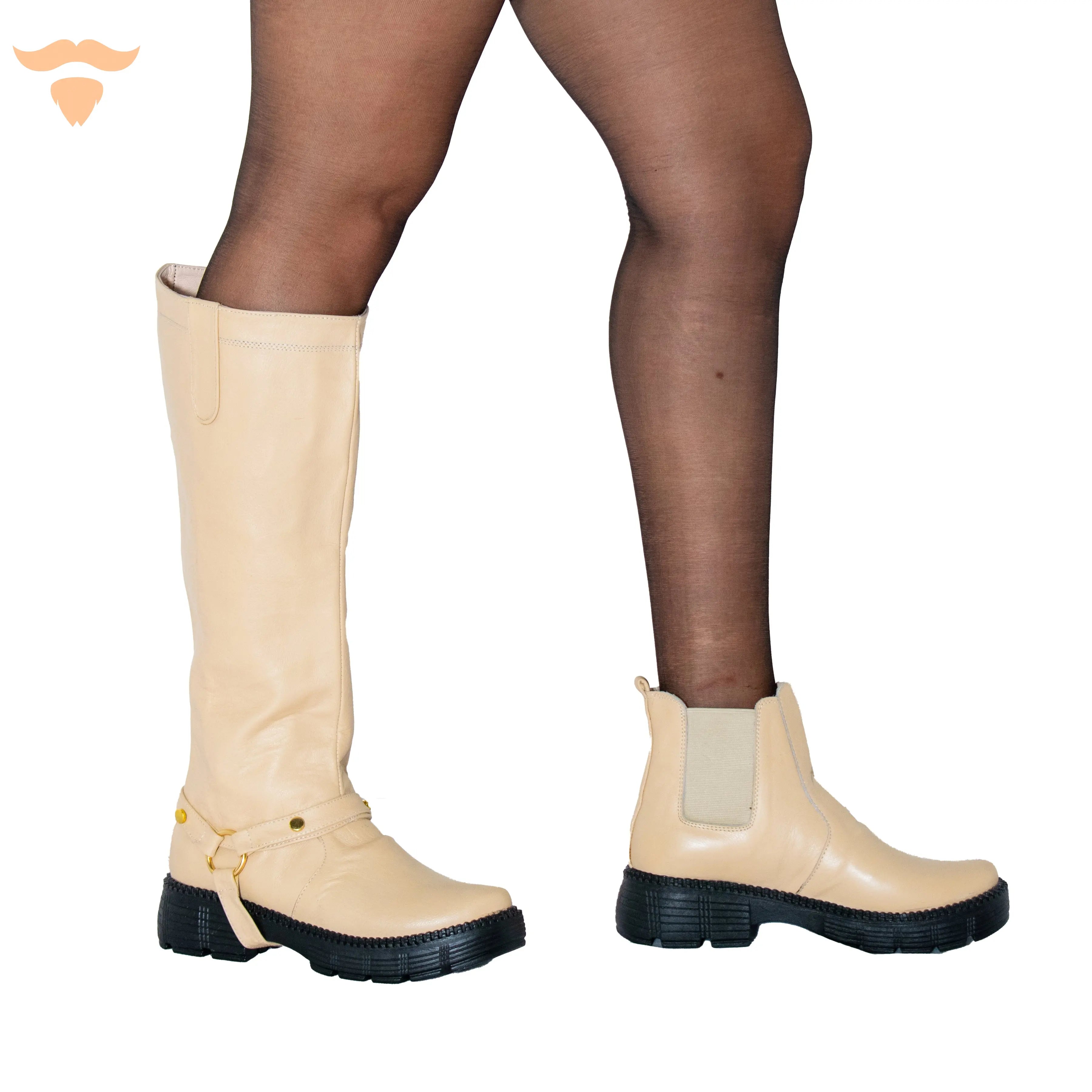 TWO IN ONE Boots - Beige - UNCLE