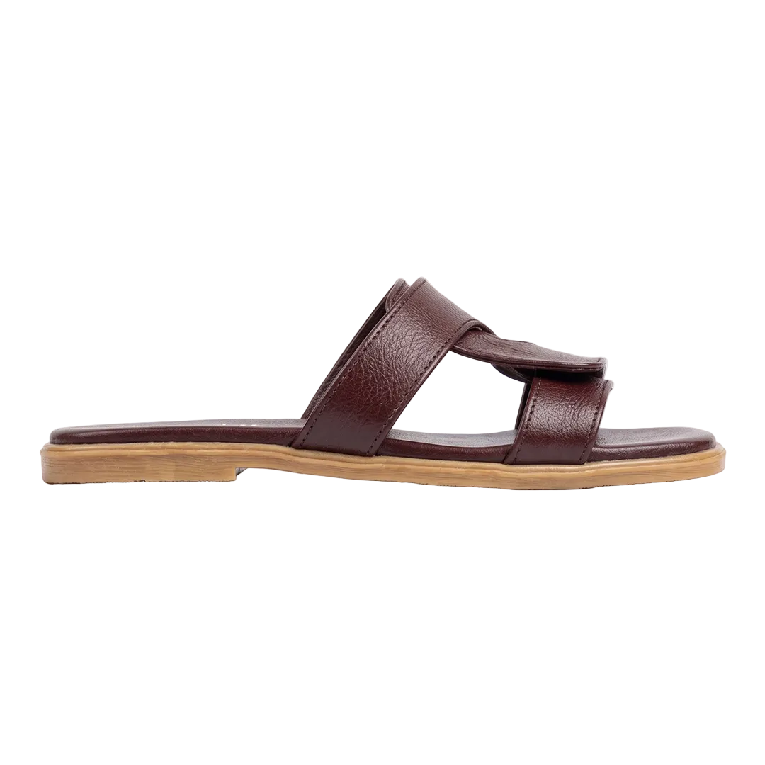Maya Slim Slippers - Marron