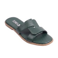 Maya Slim Slippers - Dark-Green