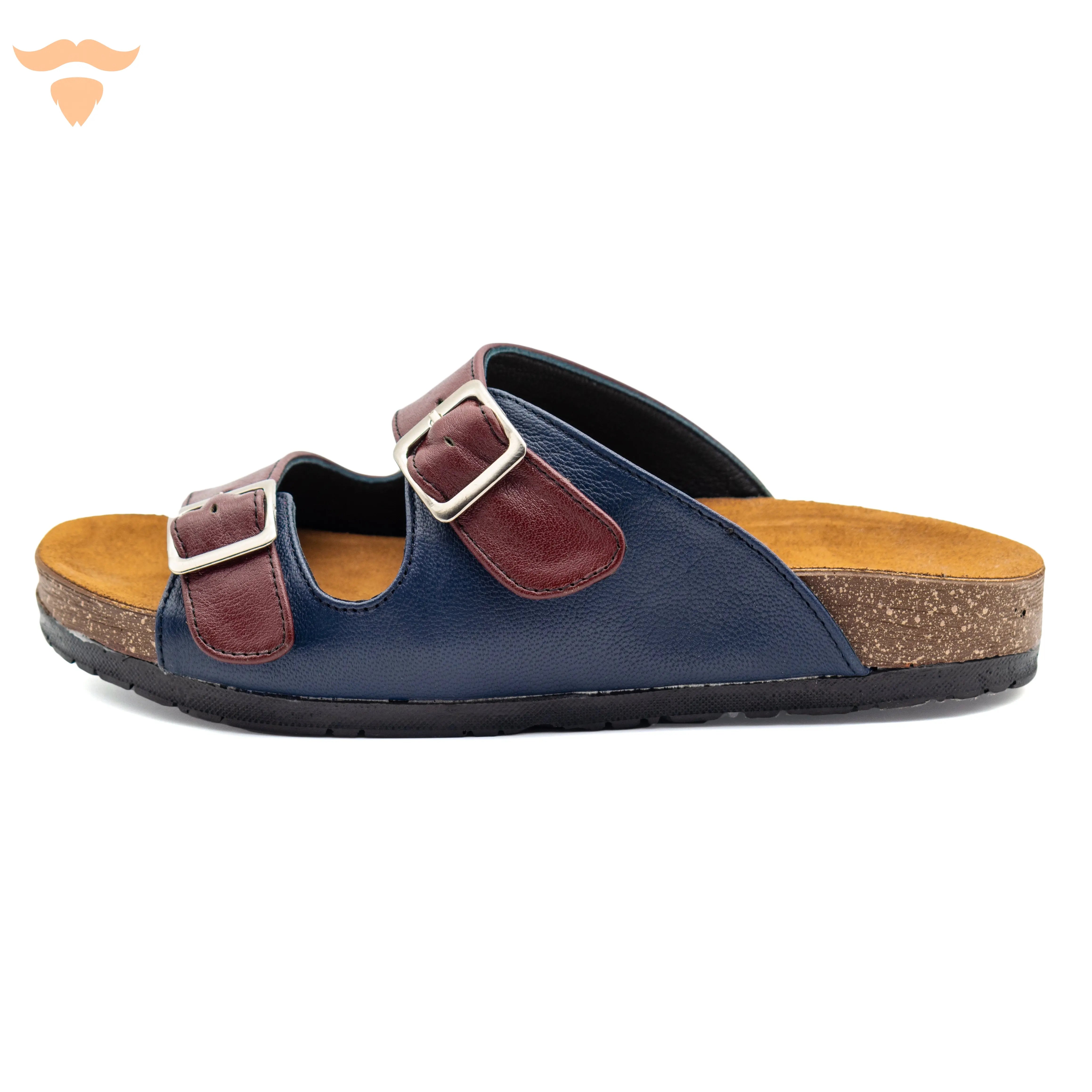 Arizona Slippers - Burgundy x Dark-Blue