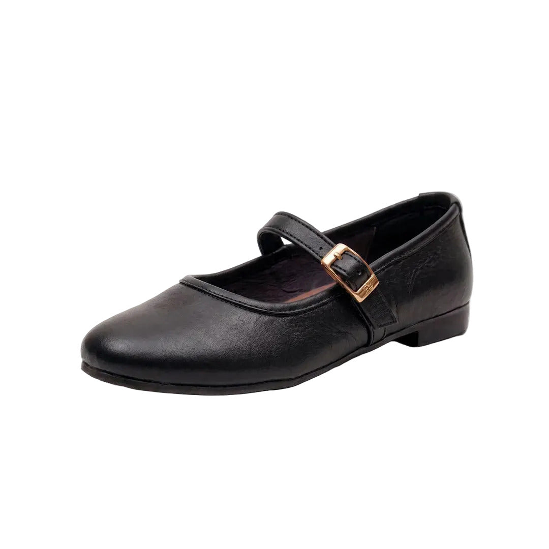 Single Buckle Ballarina - Black
