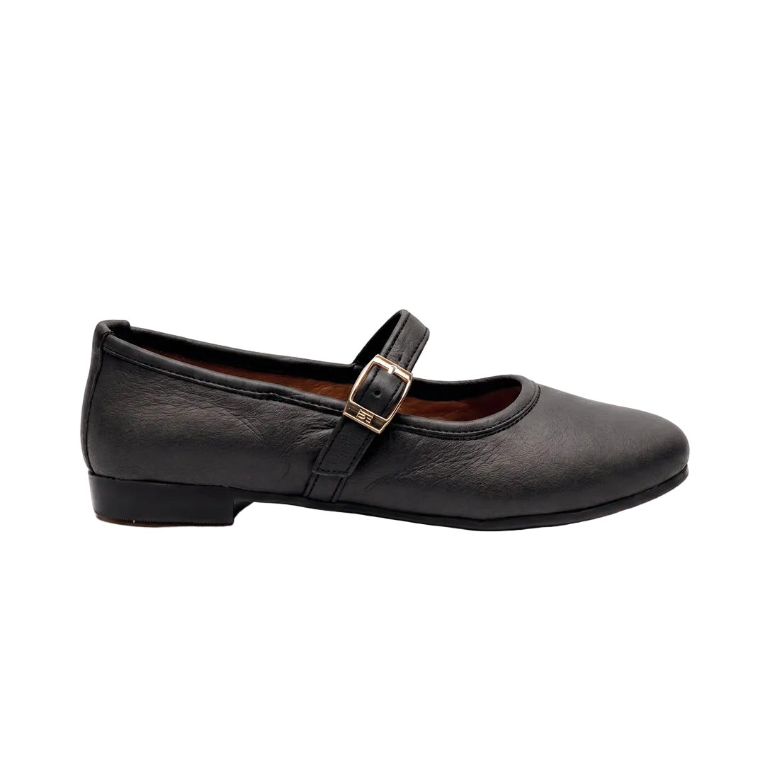 Single Buckle Ballarina - Black