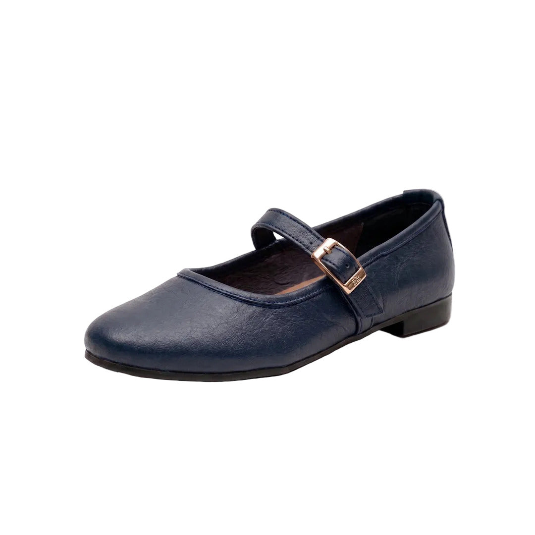 Single Buckle Ballarina - Dark-Blue
