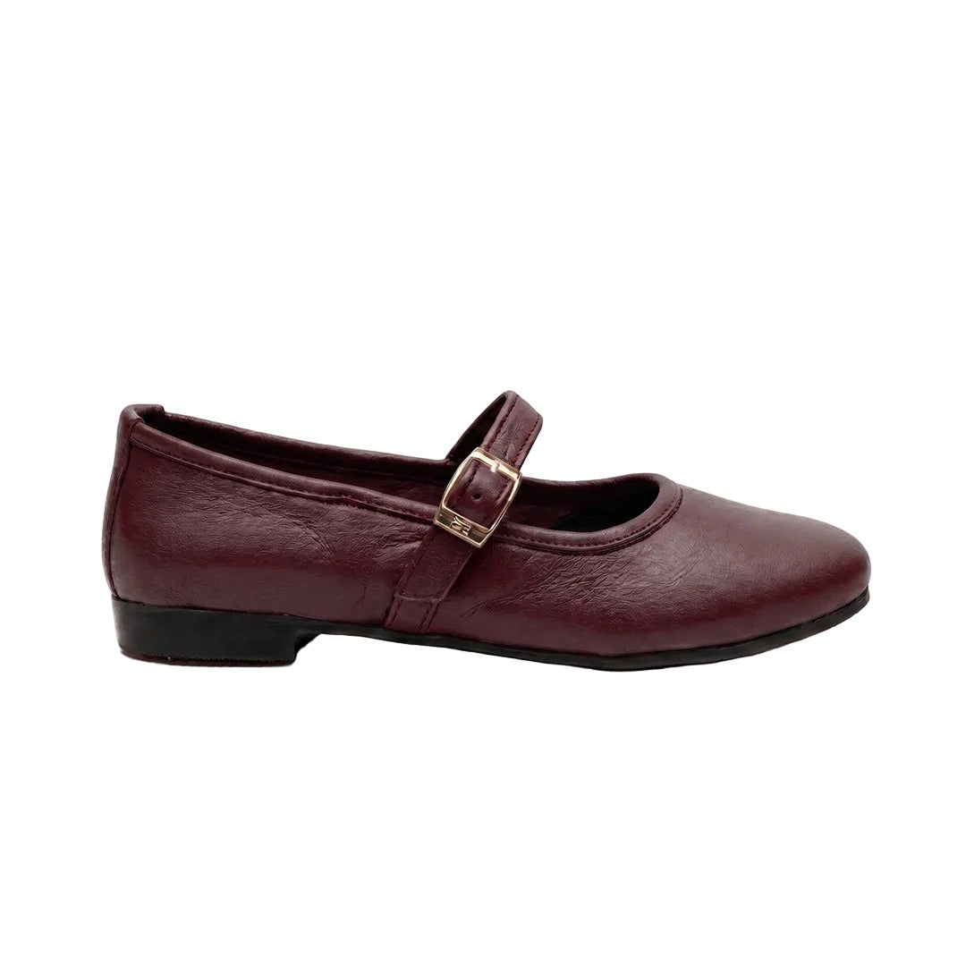Single Buckle Ballarina - Marron