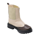 Valentine Boots - Beige X Brown