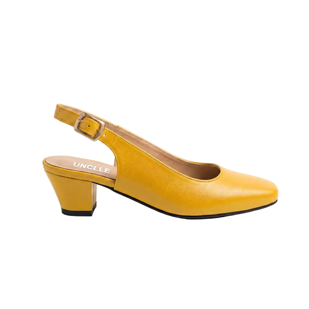 The Sofia Block Slingback - Yellow